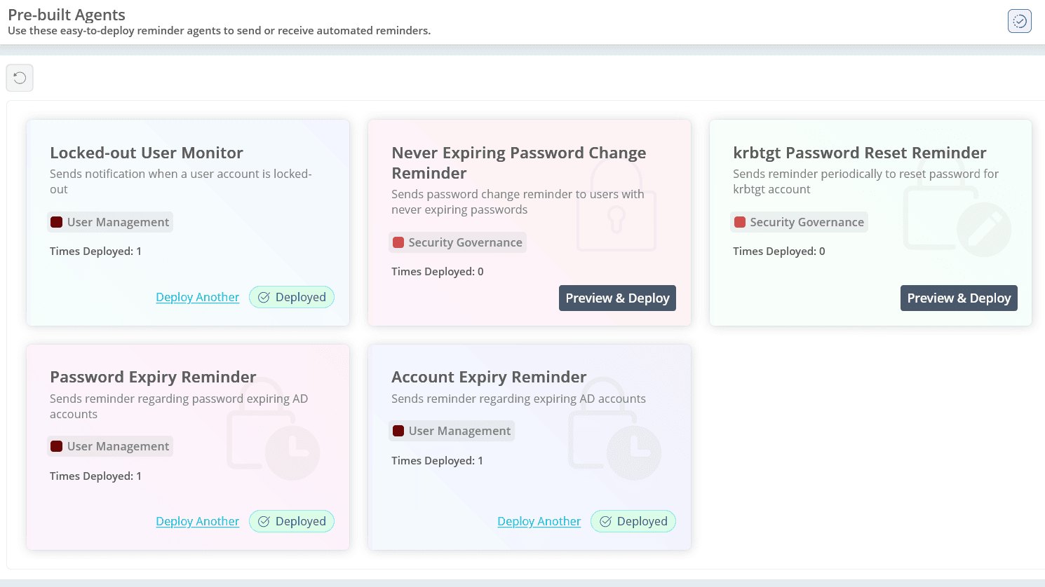 Prebuilt reminder agent