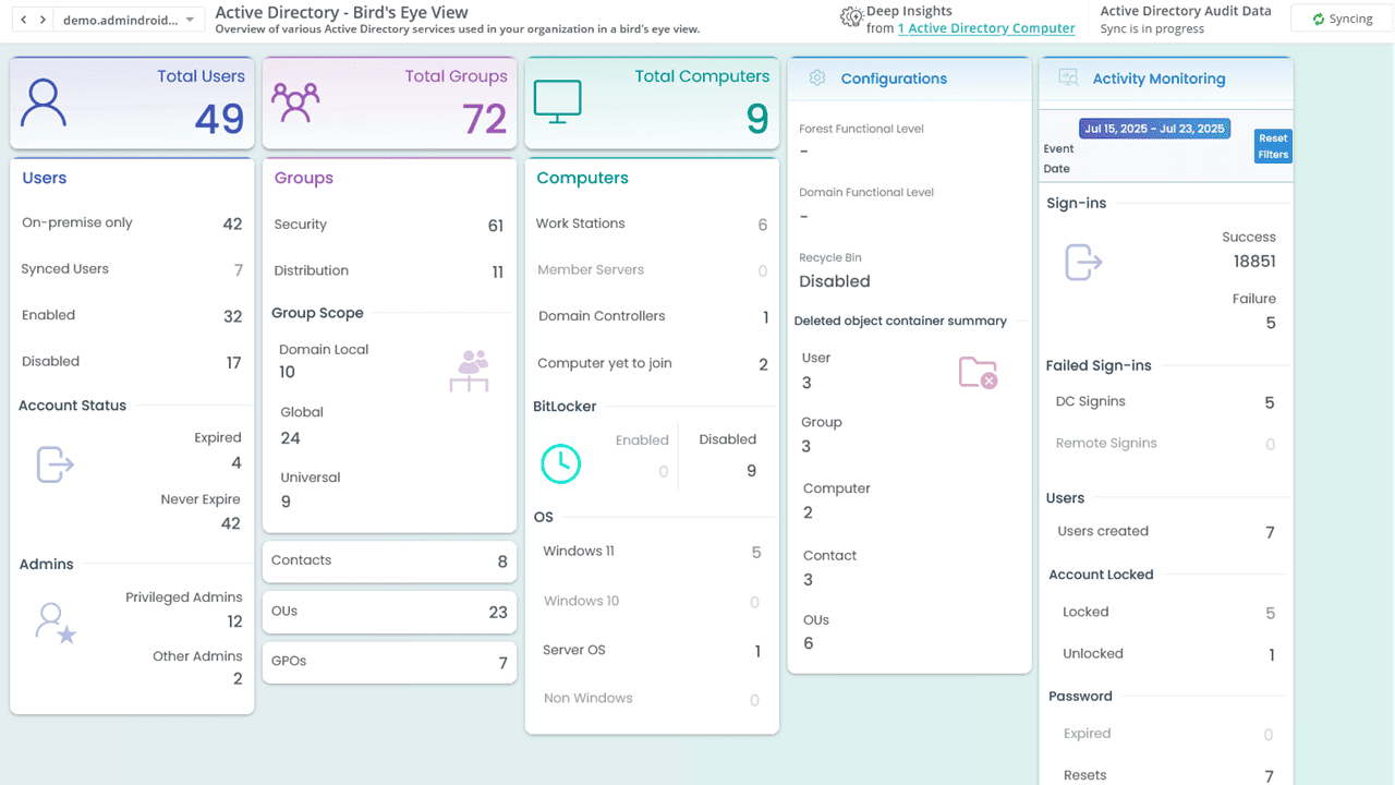 Active Directory Dashboard