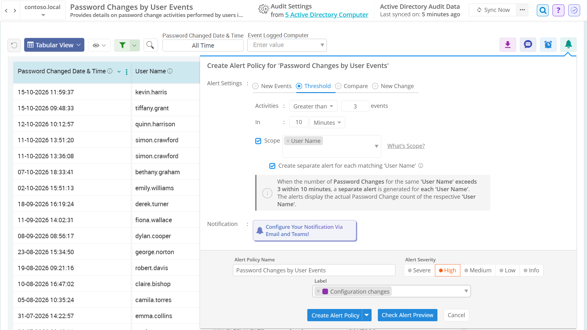 Active Directory password changes by users