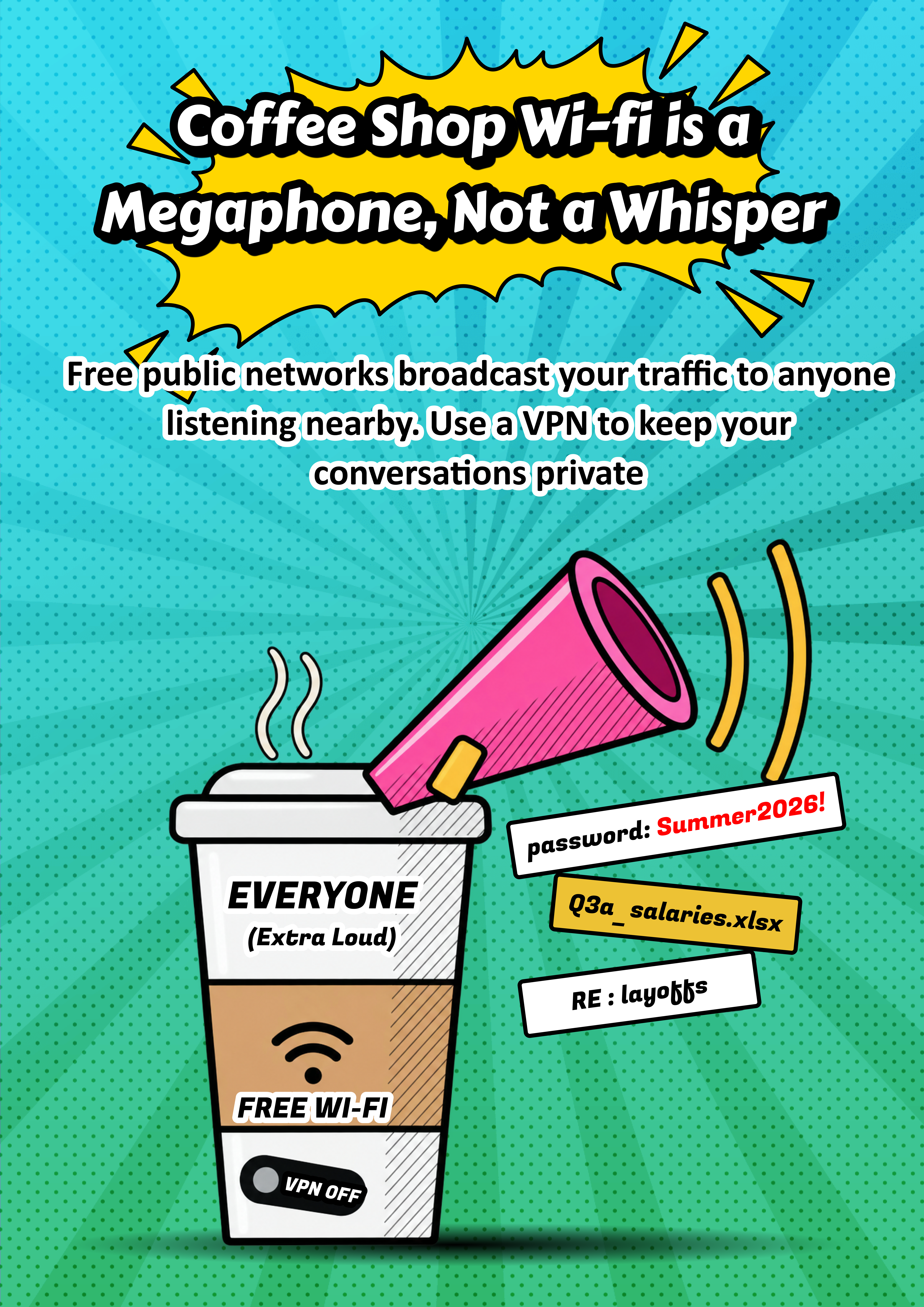 Coffee Shop Wi-Fi Is a Megaphone, Not a Whisper