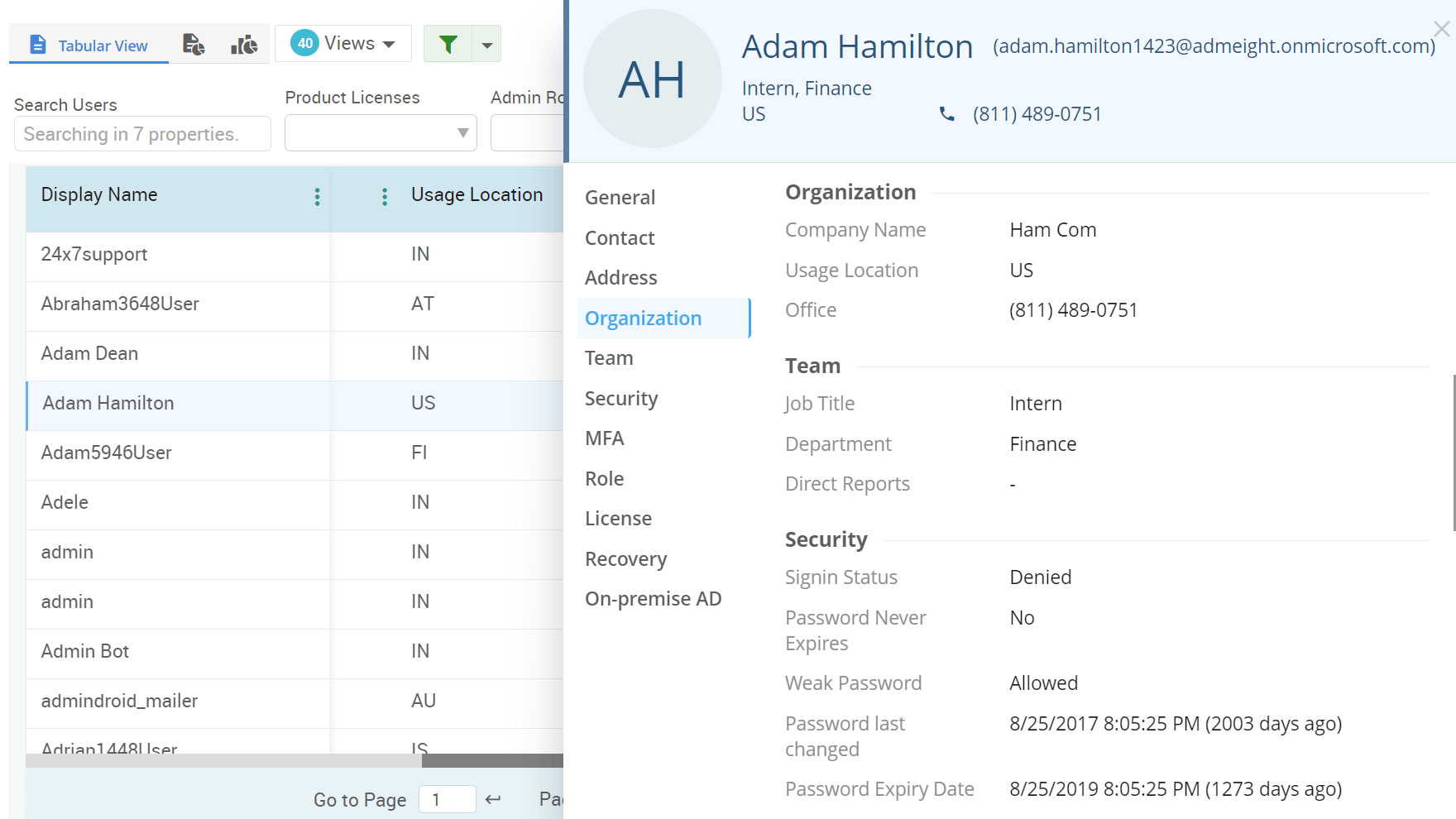 Office 365 Reporting - Detailed Report Info