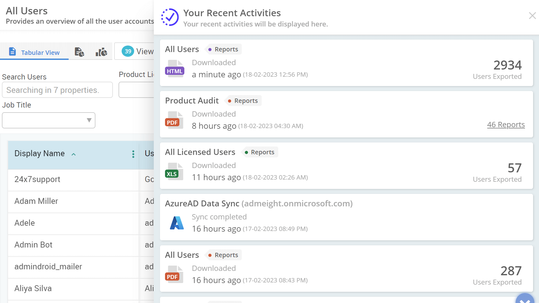 Export Office 365 Reports - HTML, PDF, CSV, XLS, XLSX