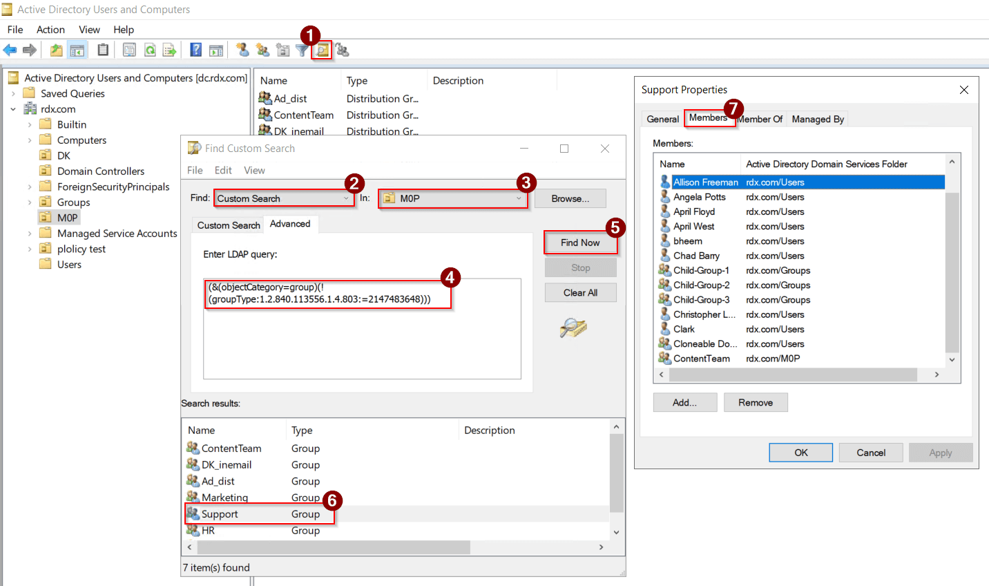 Get Distribution Group Membership in Active Directory Using ADUC 