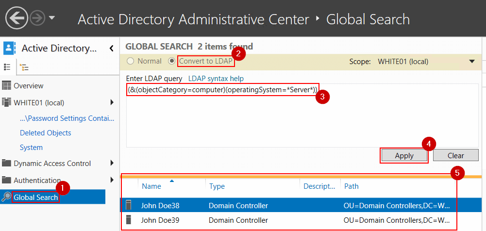 Get All Servers in Active Directory Domain Using ADAC