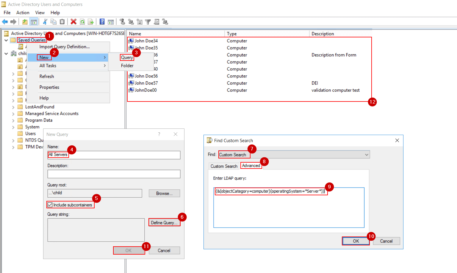 Find All Servers in Active Directory Using the ADUC Console