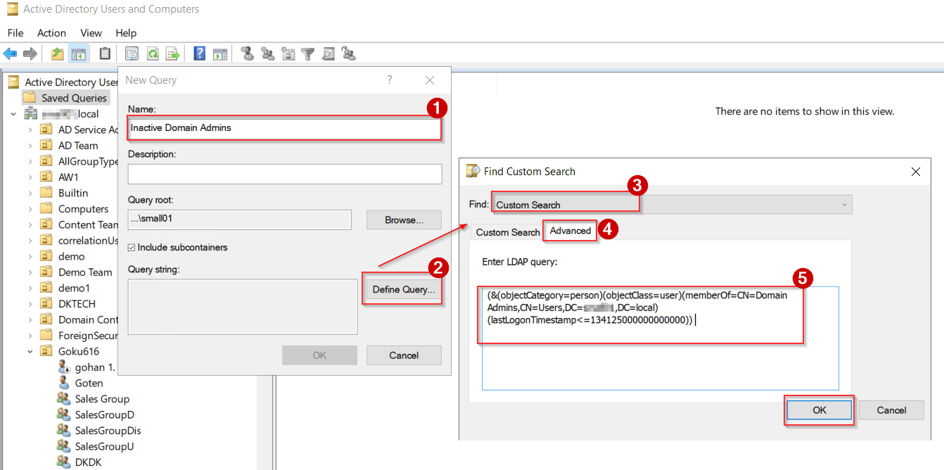 Identify Inactive Admins Using Active Directory Users and Computers