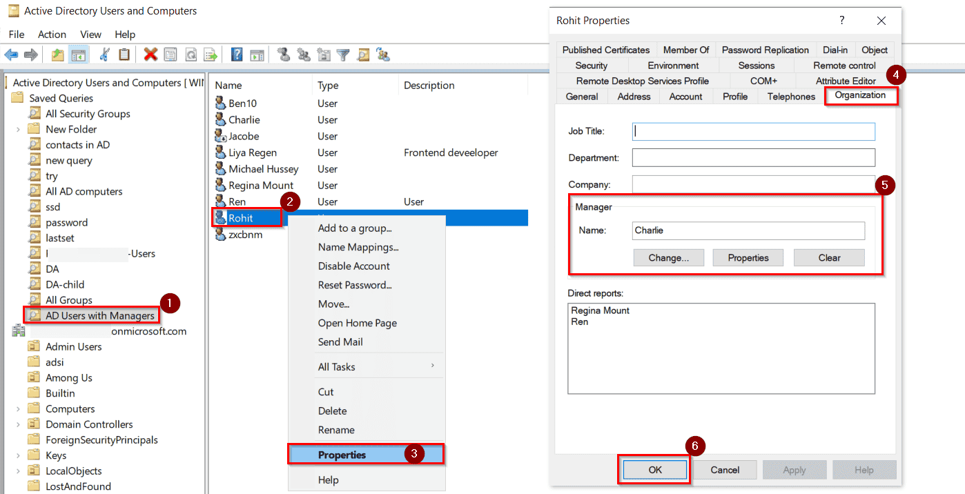 Find Users and Their Managers in Active Directory Using ADUC