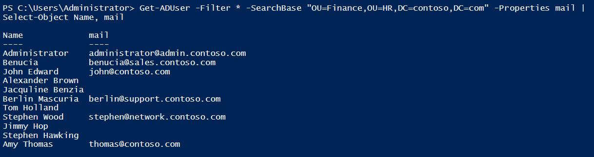 email-address-of-users-in-active-directory-ou