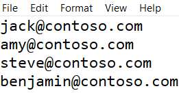 list-emai-address-for-a-specific-users