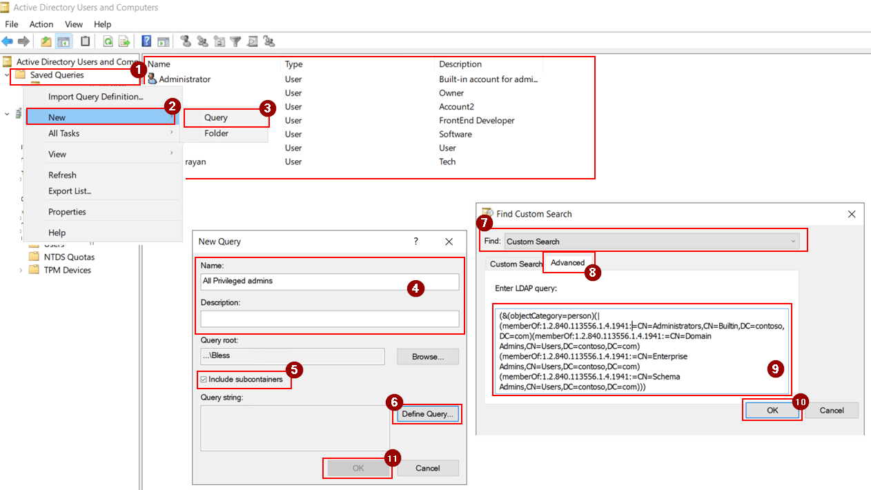 List All Users in Built-in Privileged Admin Groups Using ADUC