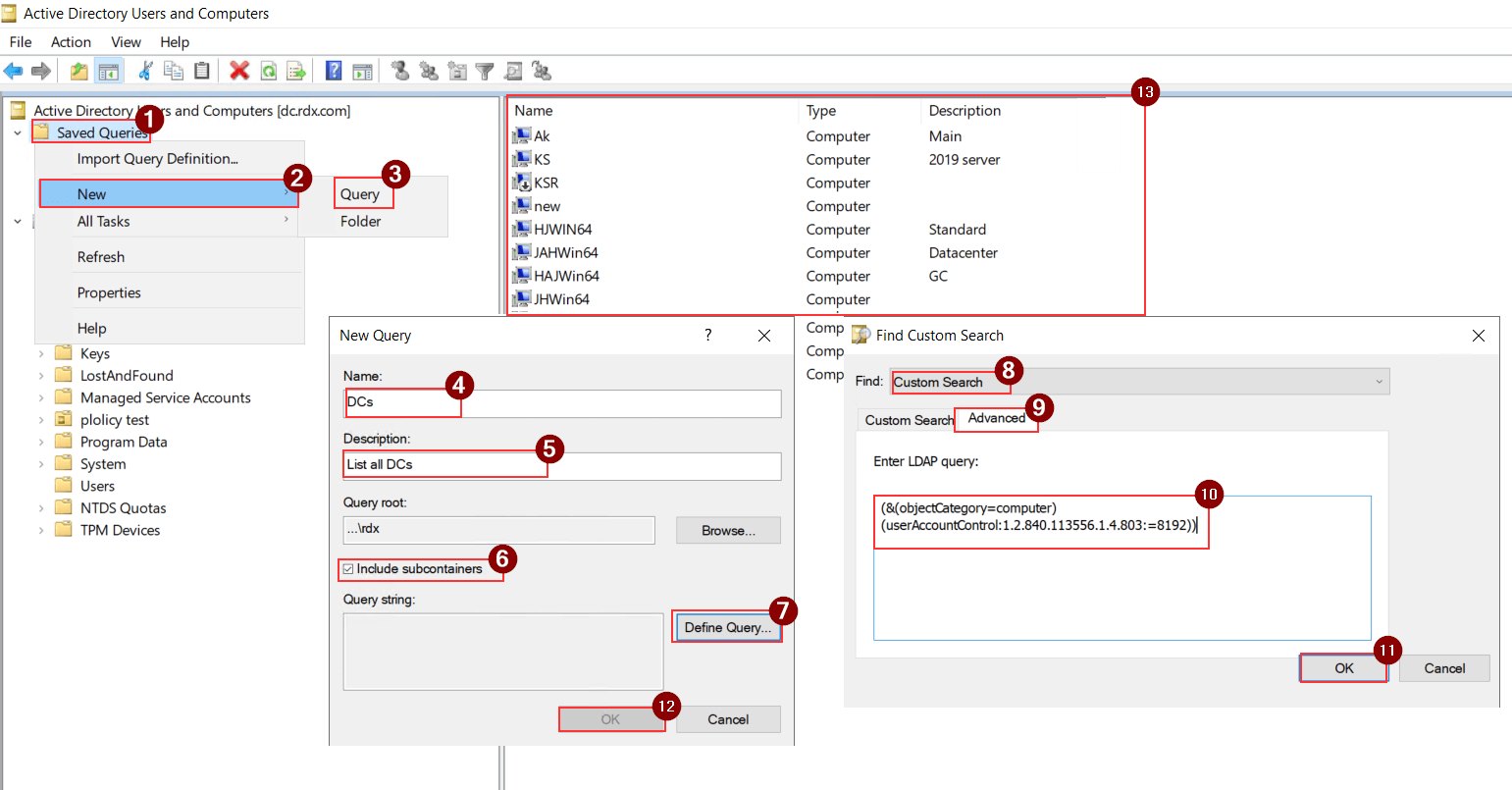 Find Active Directory Domain Controllers Using ADUC