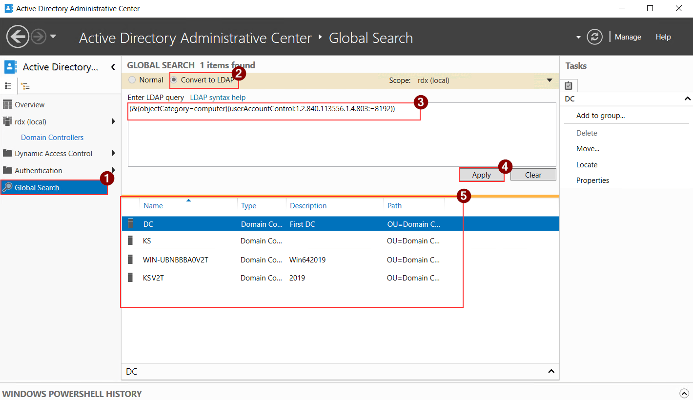 Track Domain Controllers in Active Directory Using ADAC
