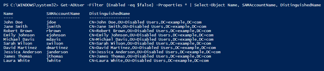How to Get all Enabled Users in Active Directory