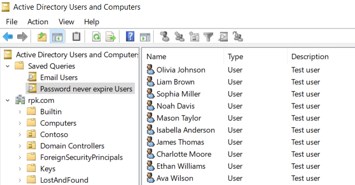 Track Users with Password Never Expires Using ADUC