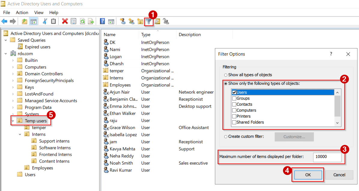 Find Users from a Specific OU in Active Directory Using ADUC