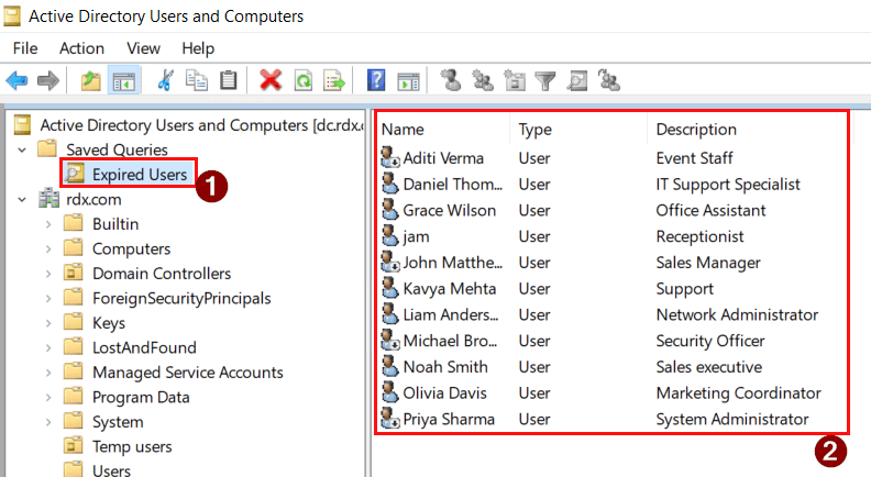 Identify All Expired Users in Active Directory Using ADUC