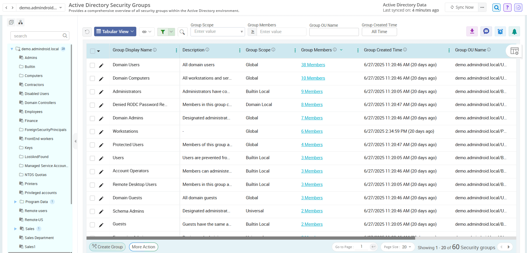 Get All Security Groups Using AdminDroid 365