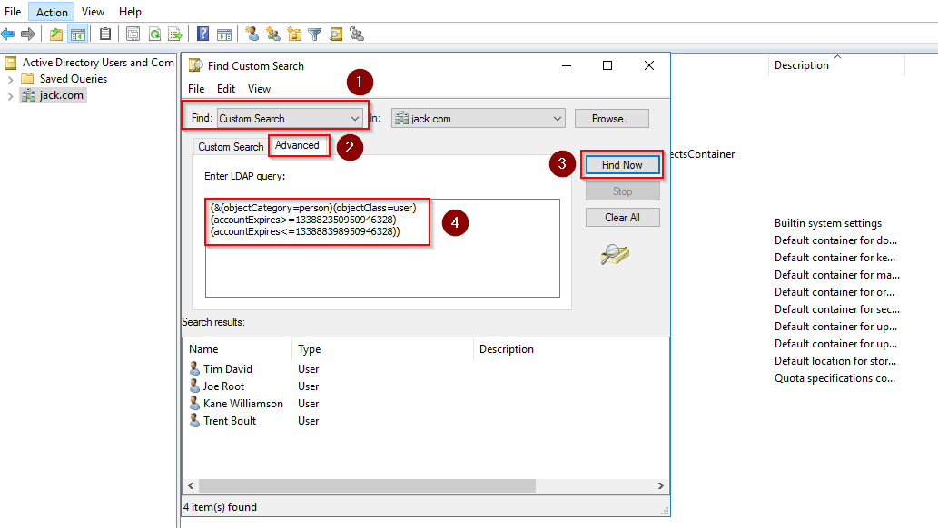 Get Expiring User Accounts in Active Directory  using ADUC