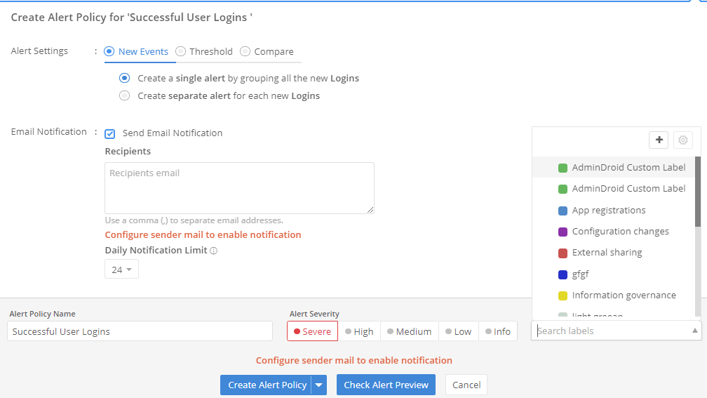 Advanced Alerts at a Glance