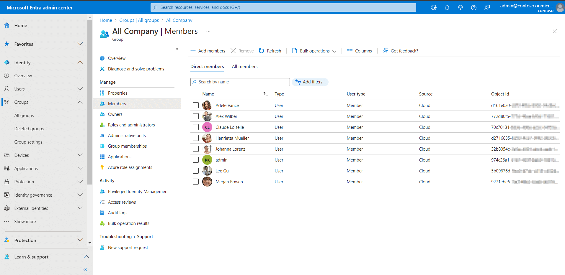 Using Microsoft Entra Admin Center