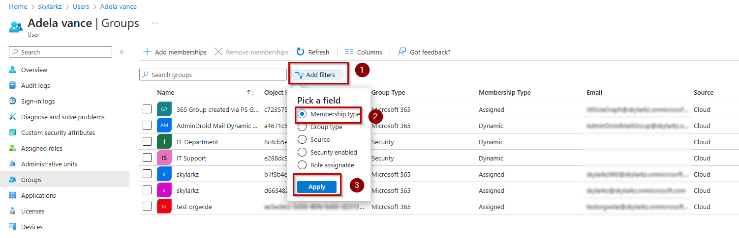dynamic-group-memberships-of-a-user-in-m365