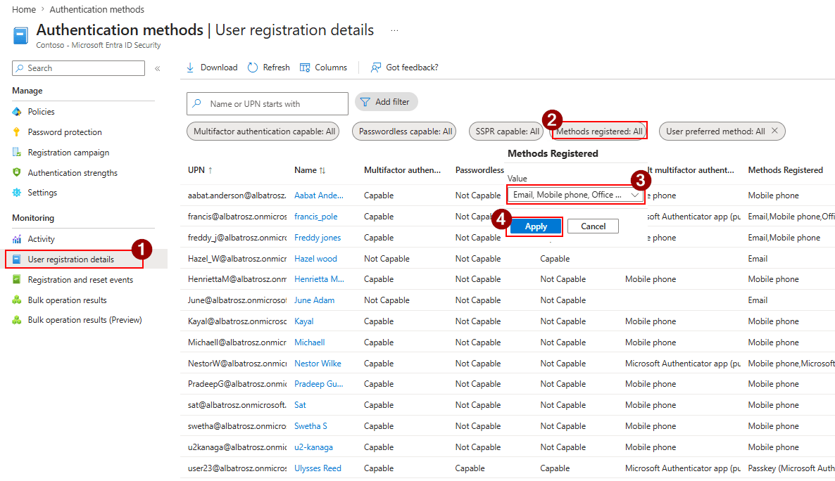 Find Users with Weak MFA Methods Using Microsoft Entra Admin Center