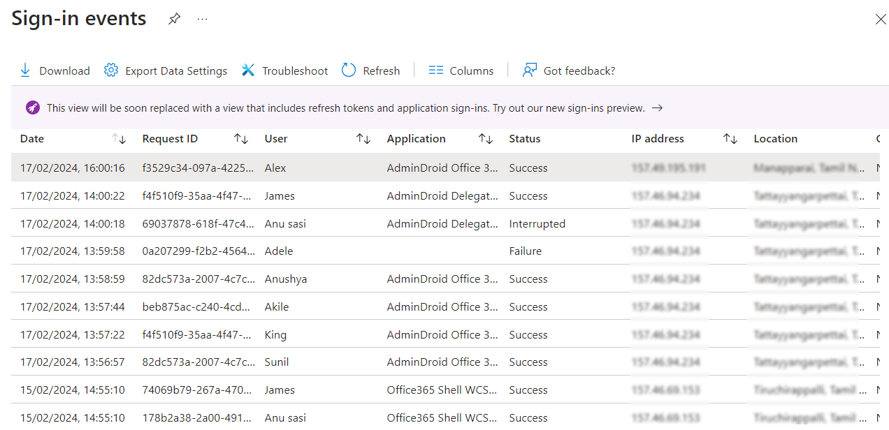Using Microsoft Entra Admin Center