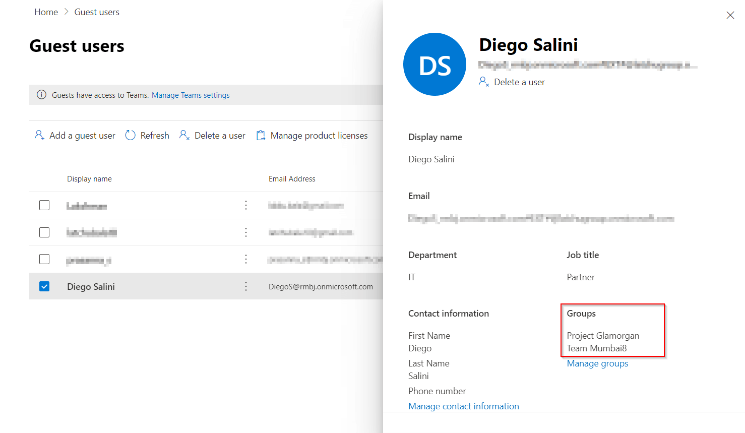 Get Guest User Group Membership Using Microsoft 365 Admin Center
