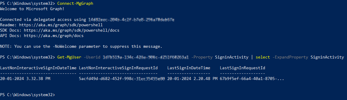 Using Windows PowerShell: