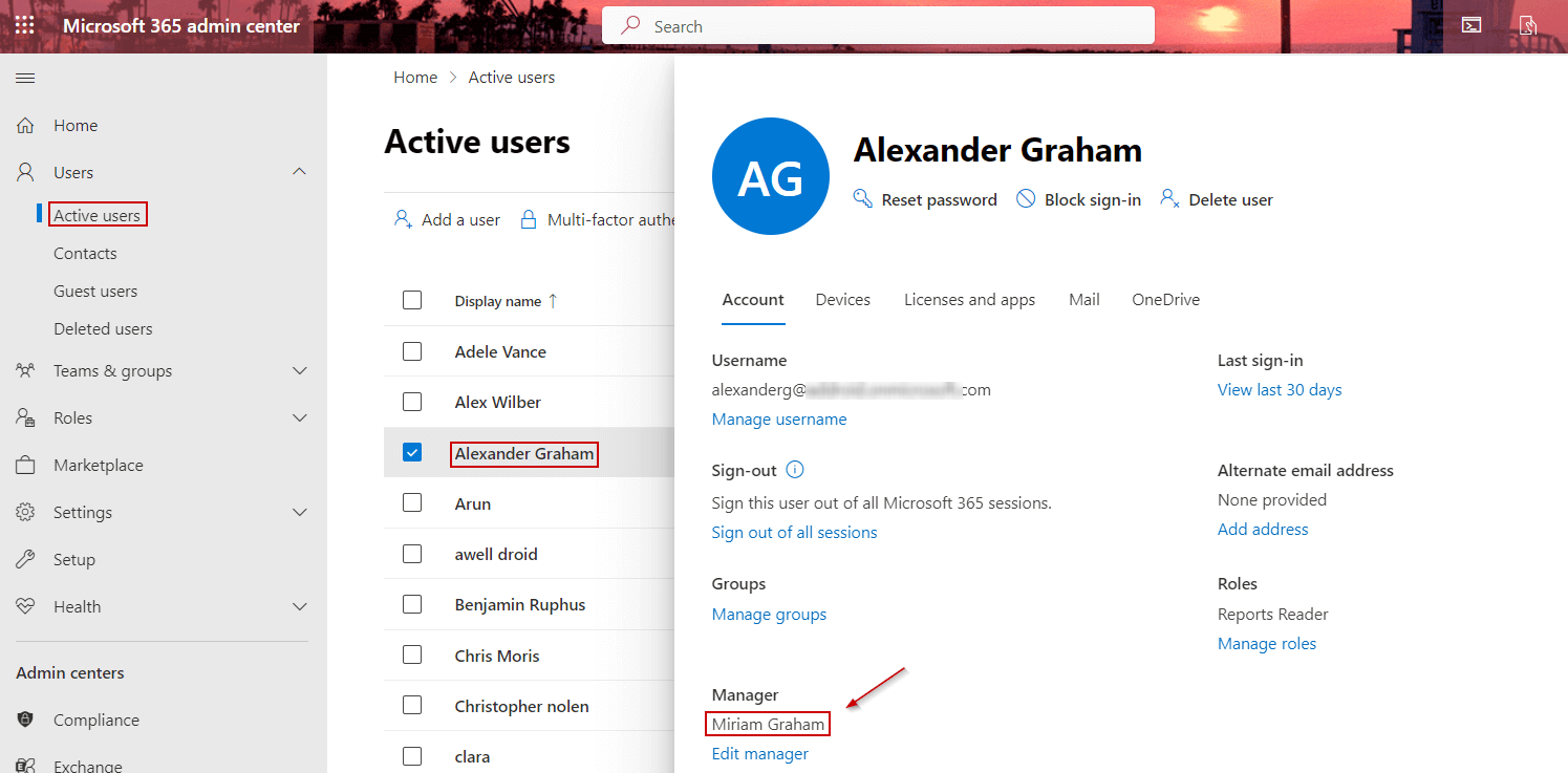 Using Microsoft 365 Admin Center