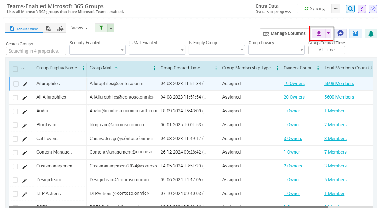 Export Teams-Enabled M365 Groups Using AdminDroid