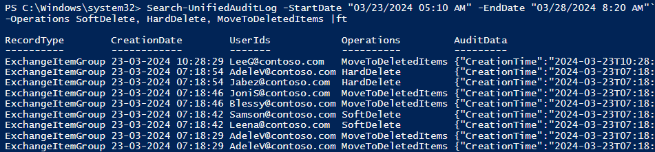Find Who Deleted Emails from Mailboxes Using PowerShell