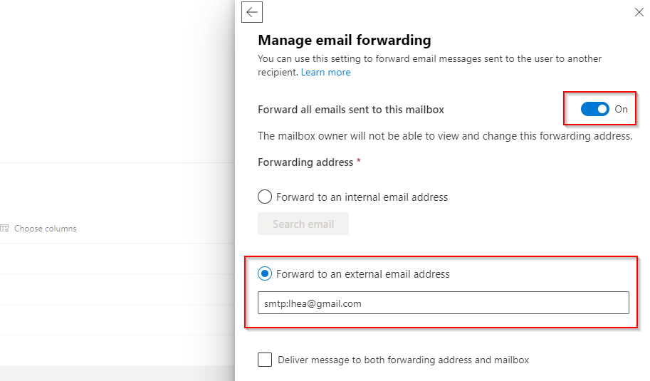 Using Exchange Online Admin Center