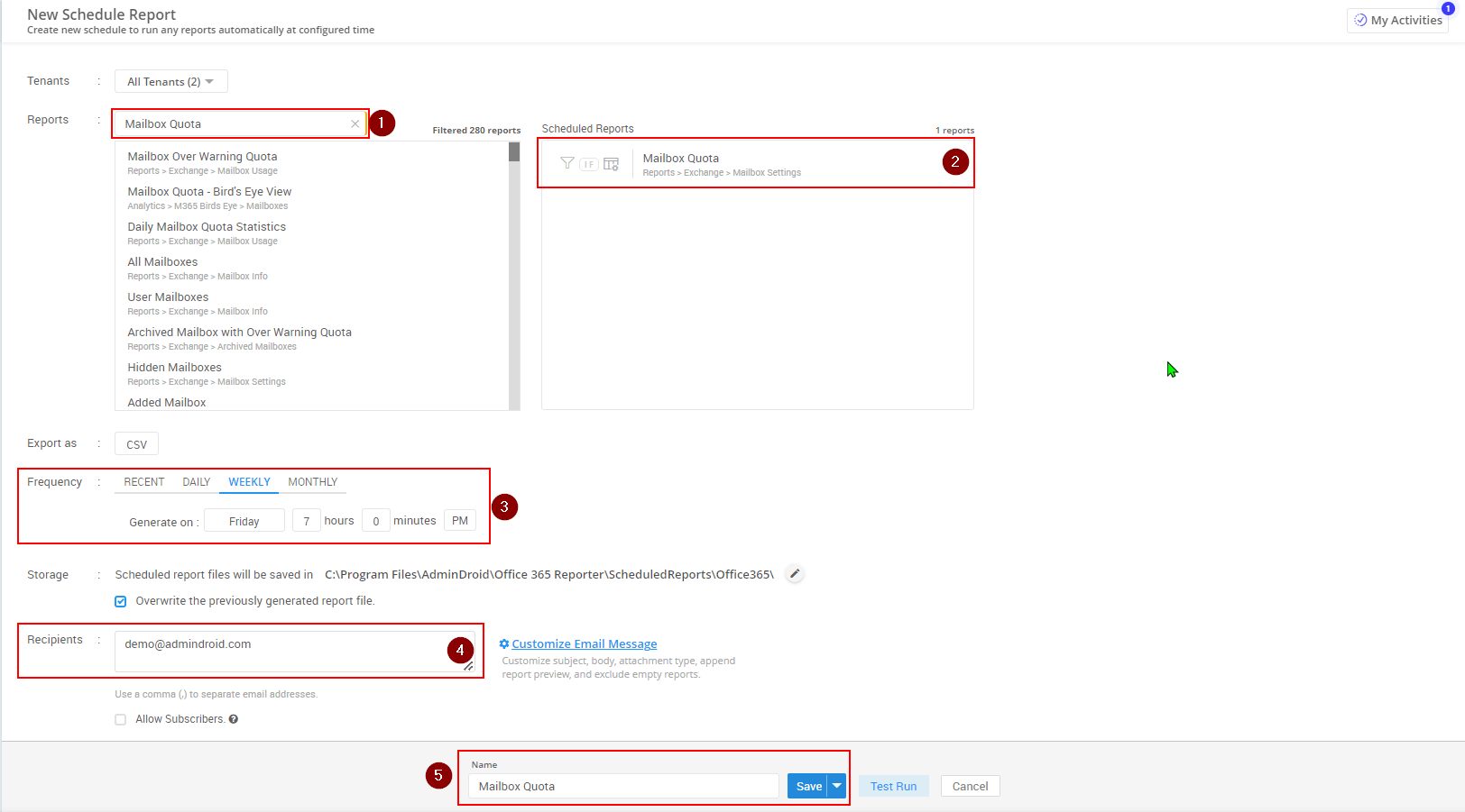 export-mailbox-size-report