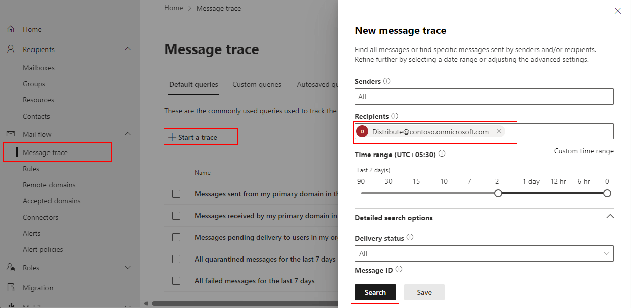 Using Exchange Online Admin Center