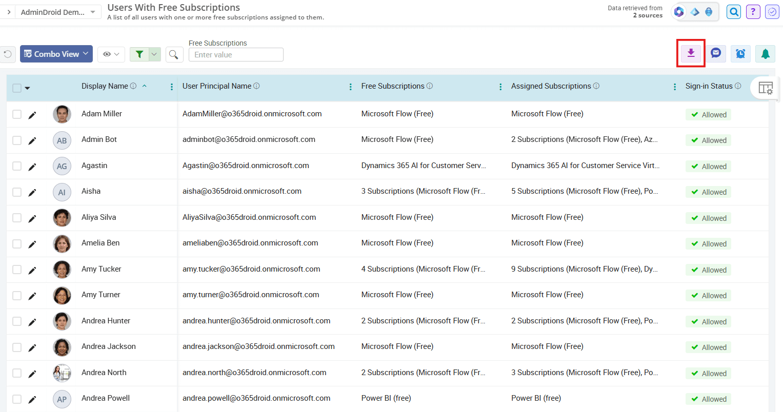 Get All Users with Free Subscriptions in Microsoft 365 Using AdminDroid