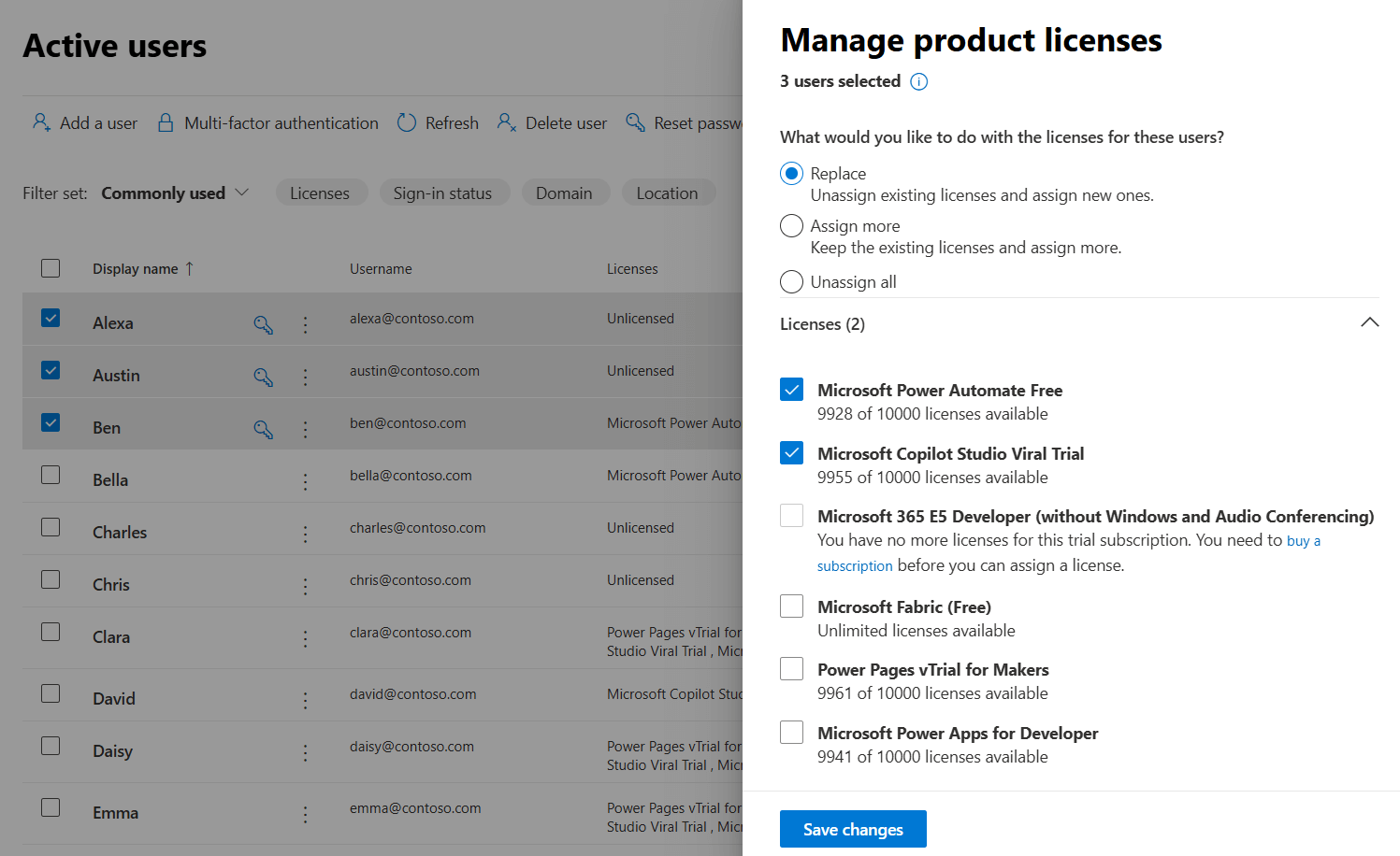 manage-free-licenses-for-users-via-admin-center