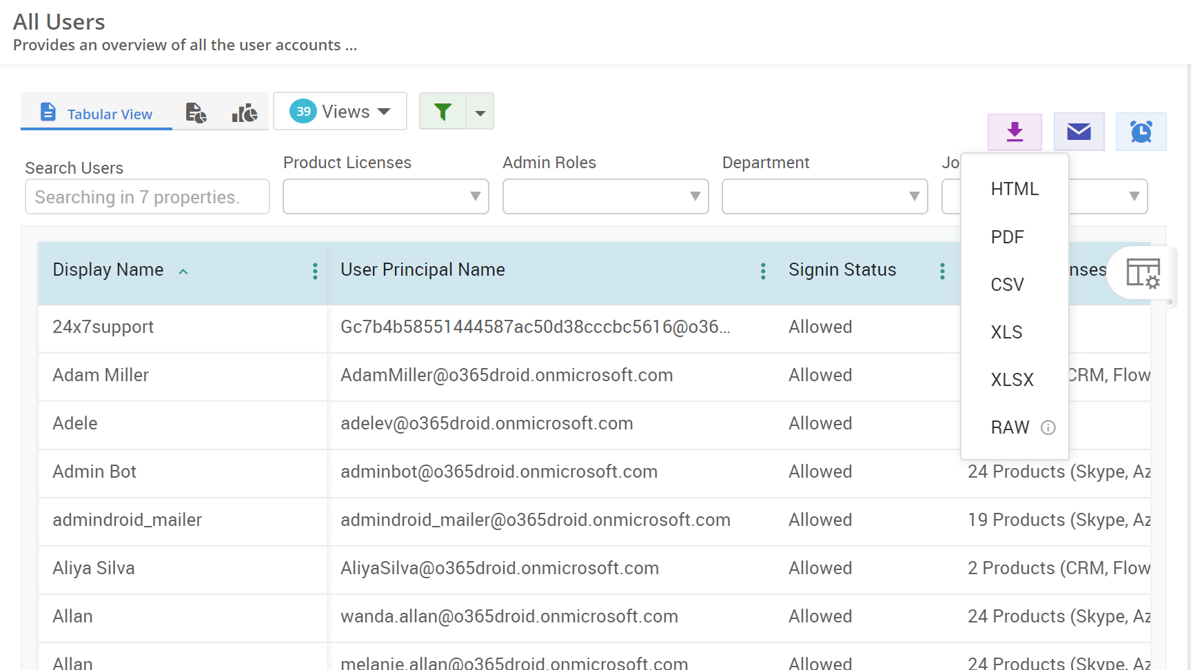 Efficient Report Exporting for Microsoft 365