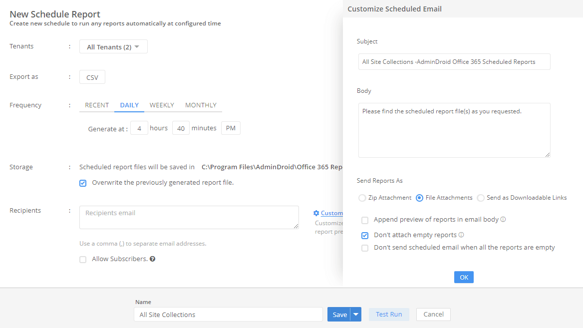 Delivering Reports on Time