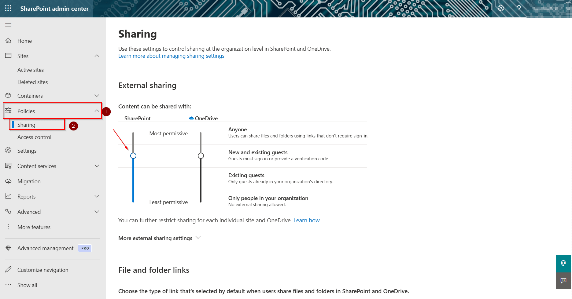 Share Log In How to Find All Sharing Links in the SharePoint Online
