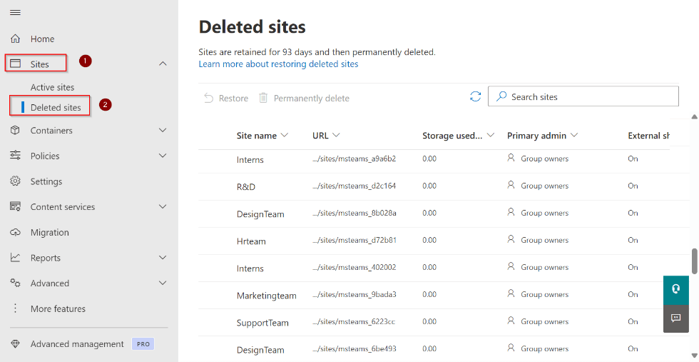 Using SharePoint Admin Center