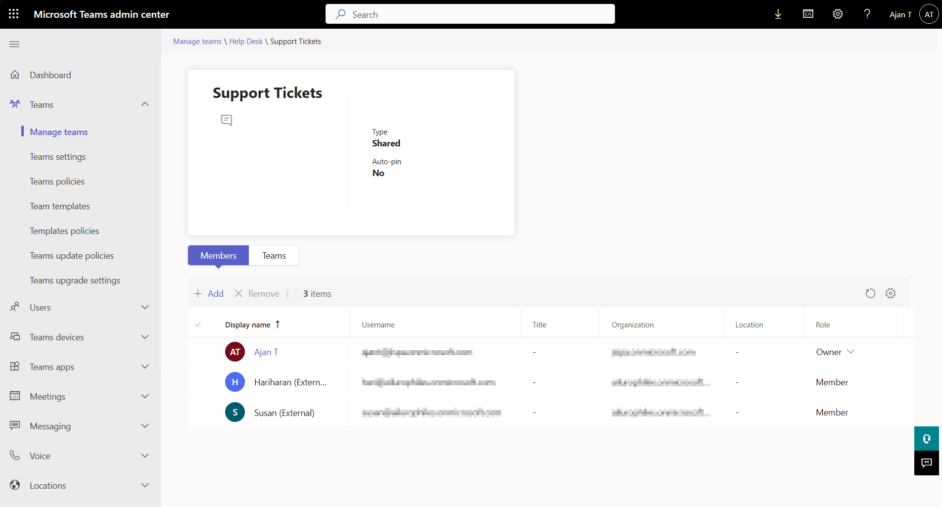 Using Microsoft Teams Admin Center