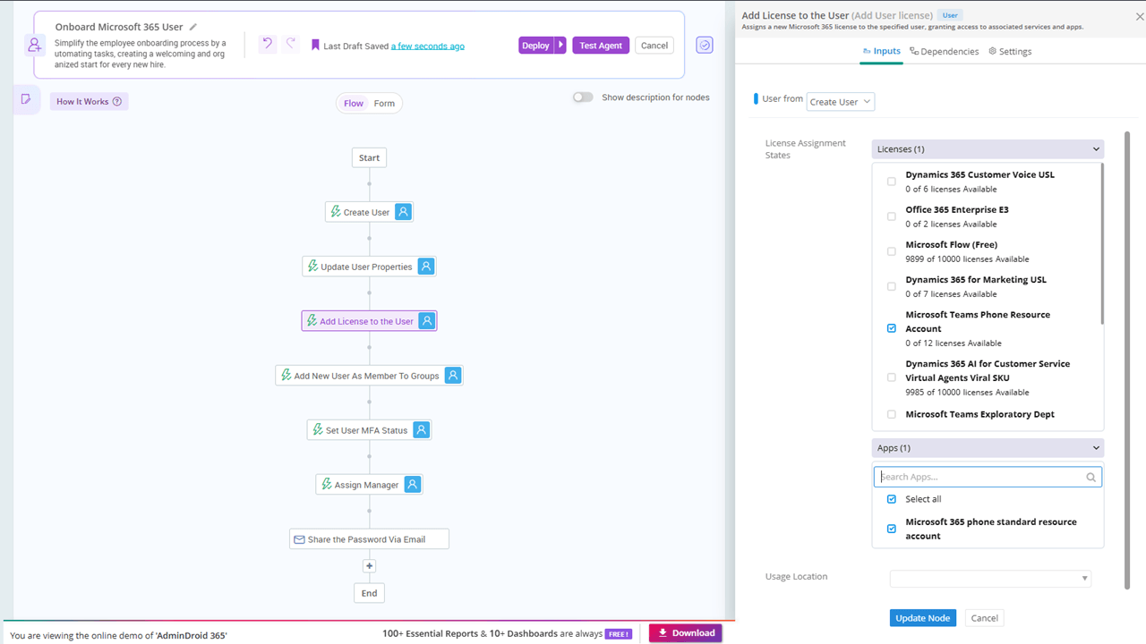 Automate License assignment during onboarding