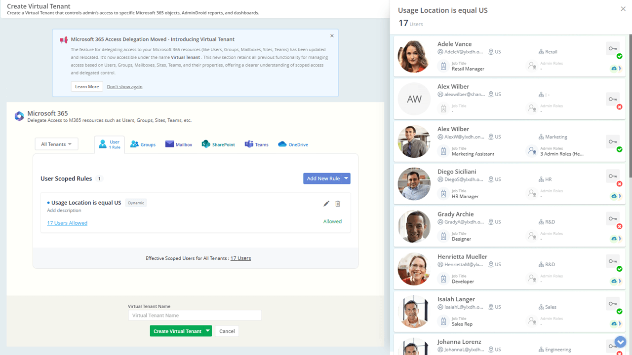 Scope License administration
