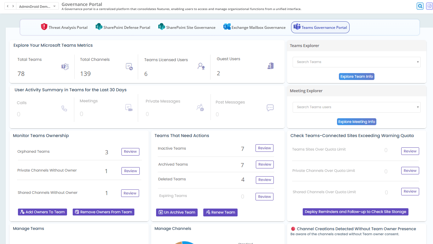 Teams Governance Portal